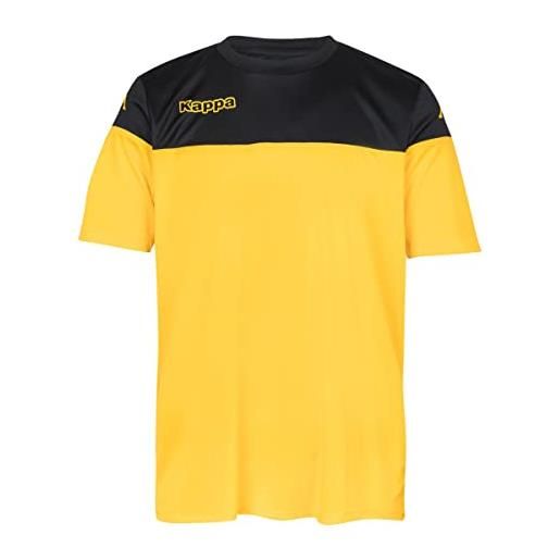 Kappa mareto ss, maglietta da equipaggio uomo, rosso/giallo, m