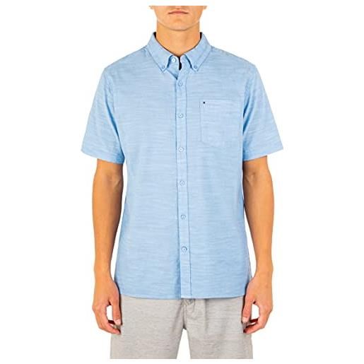 Hurley m one&only 2.0 woven s/s shirts, uomo, black, m