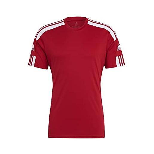 adidas squadra 21 short sleeve jersey t-shirt, team orange/white, s uomo