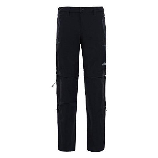 The North Face pantaloni convertibili exploration, uomo, tnf black, regular 32