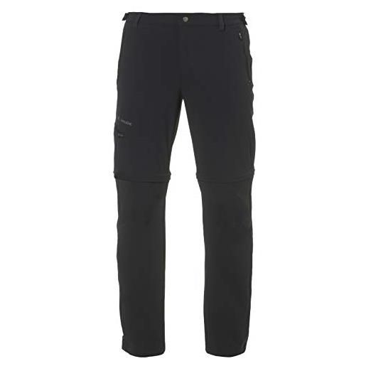 Vaude farley stretch t-zip ii, pantalone lungo uomo, nero, 48