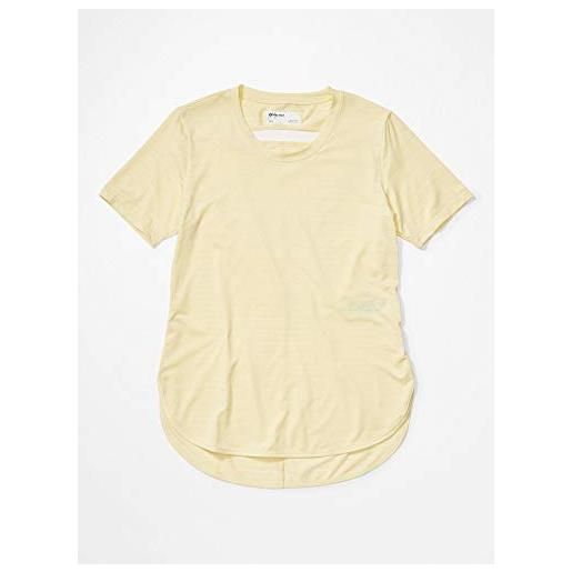 Marmot ellie kurzarmshirt, maglietta a maniche corte da donna, yellow mist, m