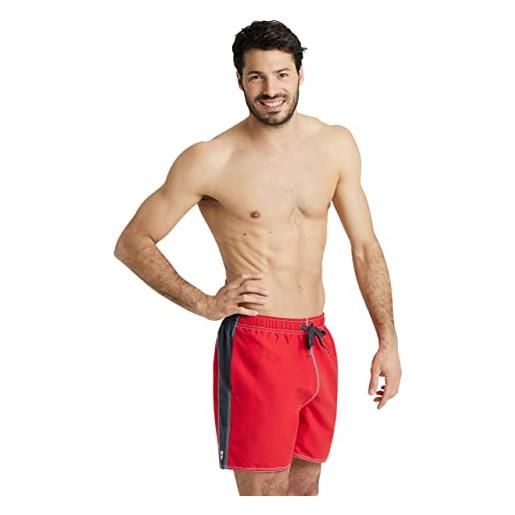 Arena fundamentals bicolor boxer, pantaloncino da spiaggia uomo, red-asphalt, m