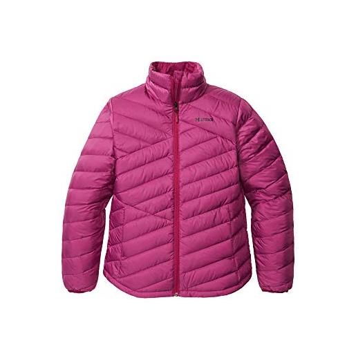 Marmot wm's highlander jacket piumino leggero isolante, densità dell'imbottitura 700, giacca da esterno, giacca impermeabile idrorepellente, antivento, donna, wild rose, s