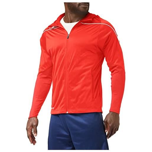 uhlsport stream 22 - giacca con cappuccio, da uomo, uomo, giacca, 100518904, rosso/bianco, s