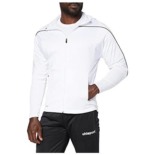 uhlsport stream 22 - giacca con cappuccio, da uomo, uomo, giacca, 100518902, bianco/nero, xl