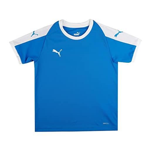 Puma liga jersey jr, maglietta unisex-bambini, blu (electric blue lemonade/white), 152