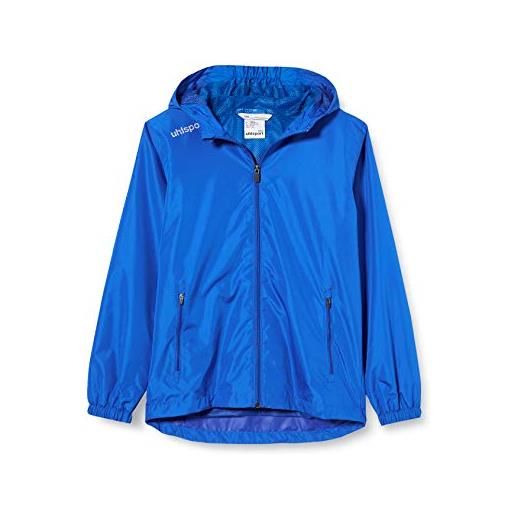 uhlsport essential, giacca sportiva da pioggia uomo, blu (azzurro/bianco), l