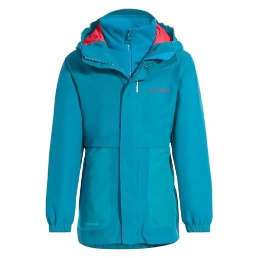 VAUDE giacca doppia da ragazza campfire 3 in 1, bambina, giacca doppia. , 40604, arctic blue, 98