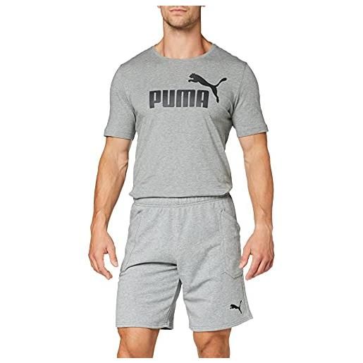 Puma liga casuals, pantaloni tuta uomo, medium gray heather/black, m