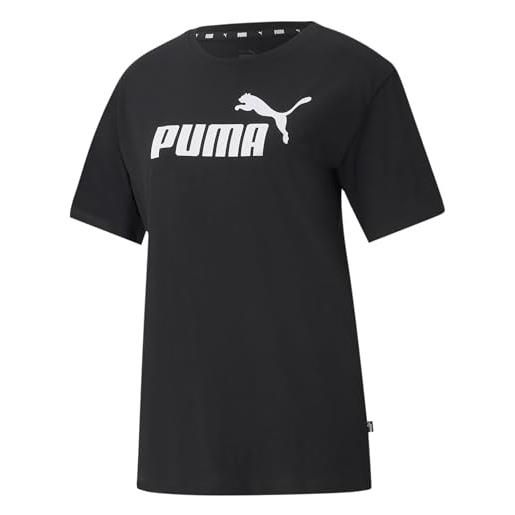 PUMA pumhb|#puma ess logo boyfriend tee maglietta, donna, puma black, l