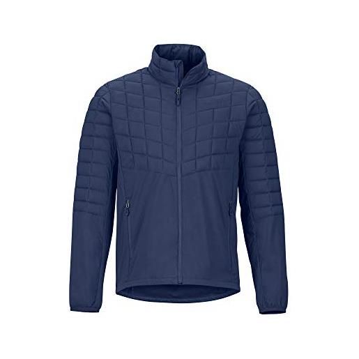 Marmot m. Europe, it sporting goods, 9iiy5 featherless hybrid jacket giacca isolante leggera per escursionismo, calda giacca da esterno, giacca a vento idrorepellente, antivento, uomo, arctic navy, s