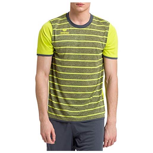 Erima roma, maglietta sportiva unisex - adulto, bio lime/slate grey, l