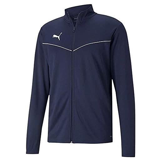 PUMA teamrise training poly jacket, giacca sportiva uomo, black/white, m