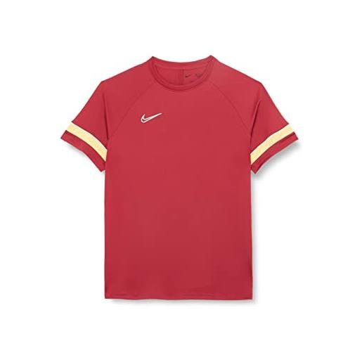 Nike academy 21 training top, maglia da calcio a manica corta, uomo, rosso (university red), 2xl