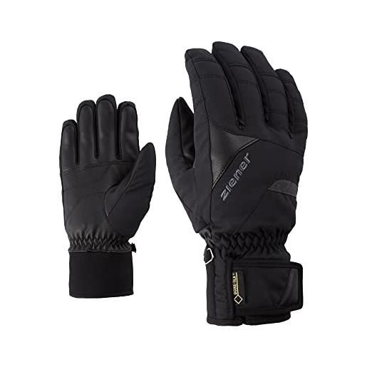 Ziener guffert gtx - guanti da sci per adulti, per sport invernali, impermeabili, traspiranti, colore nero grafite, taglia 10