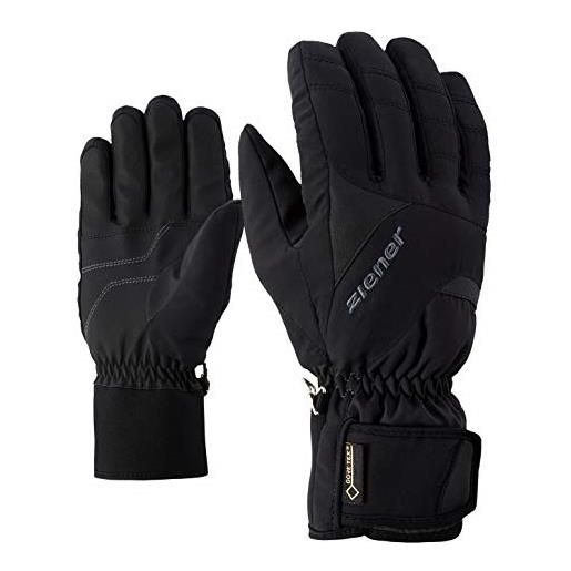 Ziener guffert gtx - guanti da sci per adulti, per sport invernali, impermeabili, traspiranti, colore nero, taglia 8