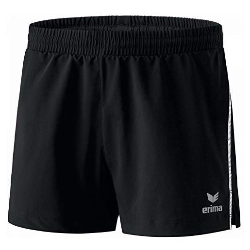 Erima running basic pantaloncini running, donna, nero, 38
