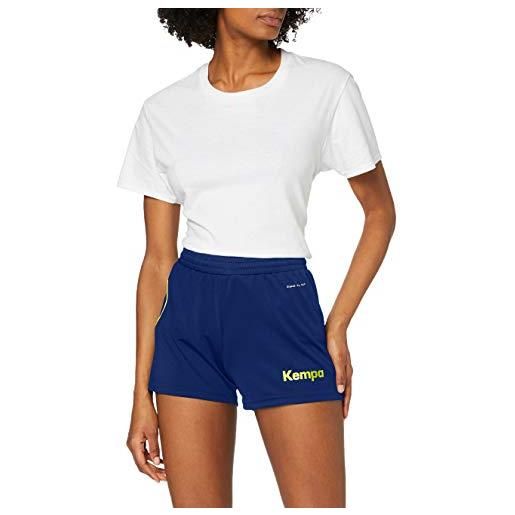 Kempa curve short di set, donna, donna, 200306809_xxl, blu profondo/giallo fluo, xxl