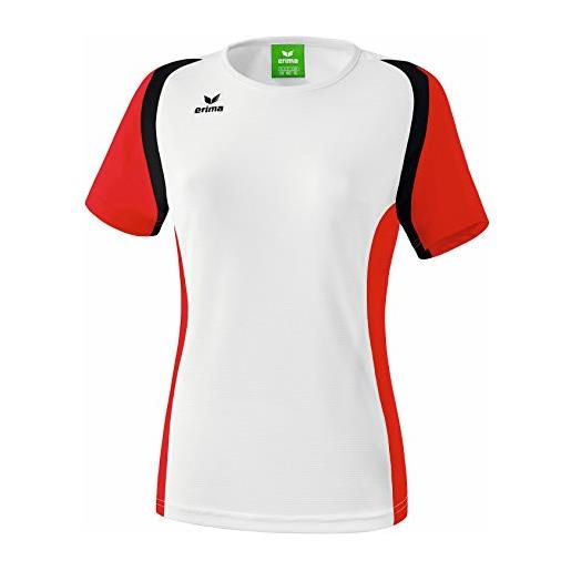 Erima razor 2.0, t-shirt donna, bianco/rosso/nero, 42