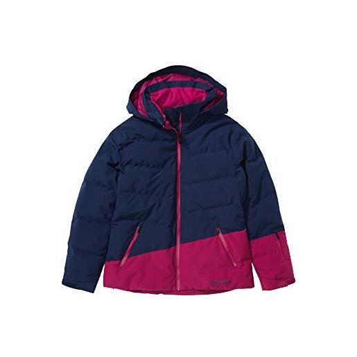 Marmot wm's slingshot jacket piumino da neve, densità dell'imbottitura 700, abbigliamento da sci e snowboard, antivento, impermeabile, traspirante, donna, arctic navy/wild rose, xl
