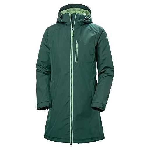 Helly Hansen donna long belfast winter jacket, verde scuro, m