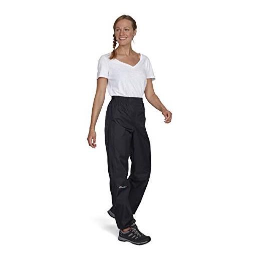 Berghaus deluge, pantaloni da passeggio donna, black, 10 standard