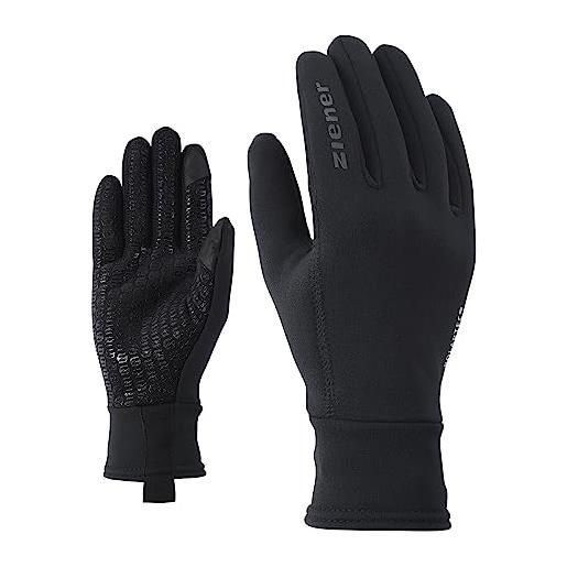 Ziener idiwool glove multisport, guanti per il tempo libero, funzionali, attività all'aperto, traspiranti, touch, lana uomo, nero, 10