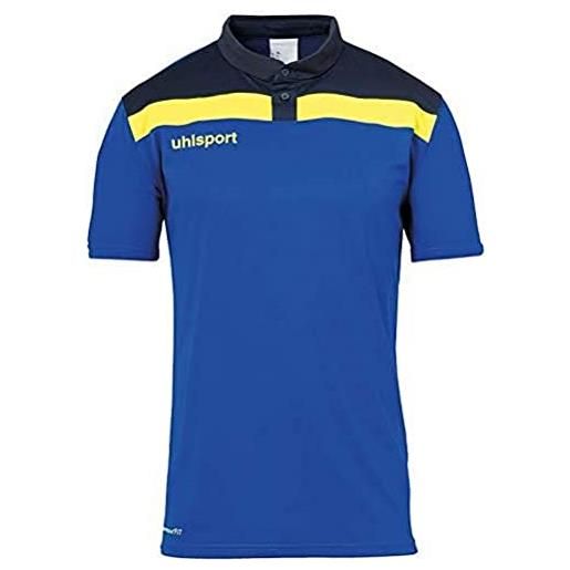 uhlsport offense 23 polo shirt, uomo, blu marino/rosso/bianco, 164