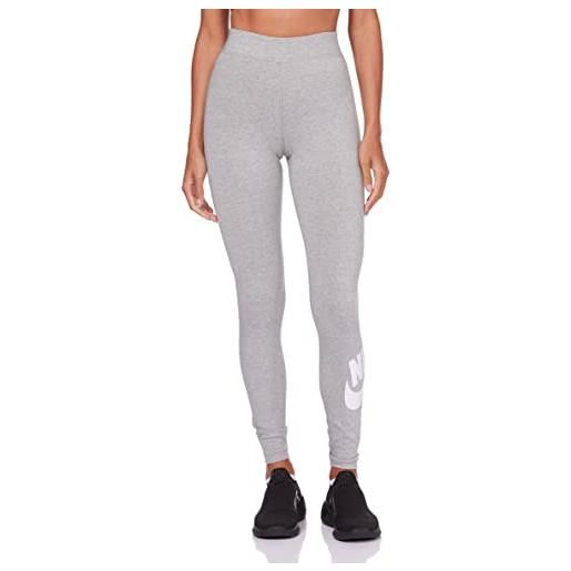 Nike donna leggings, dk grey heather/white, m