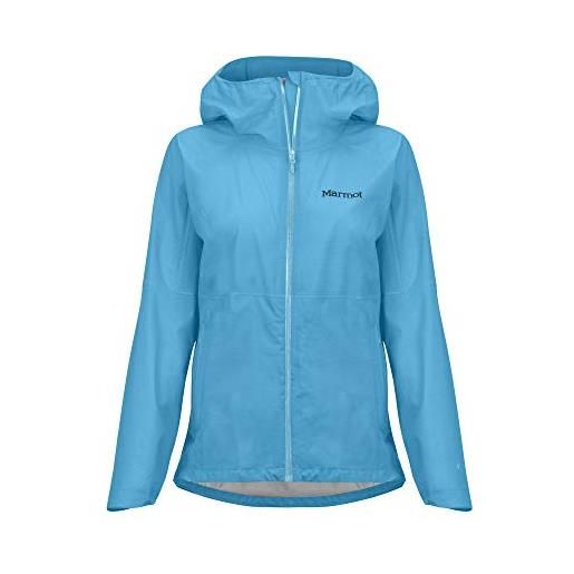 Marmot m. Europe, it sporting goods, 9iiy5 wm's bantamweight jacket giacca antipioggia rigida, impermeabile ultraleggera, antivento, impermeabile, traspirante, donna, enamel blue, xs