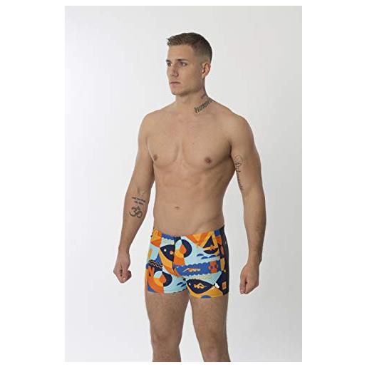 Manta Swim - costume da bagno da uomo, 26 cm, uomo, 1-405673237, orange-blue-red, 38