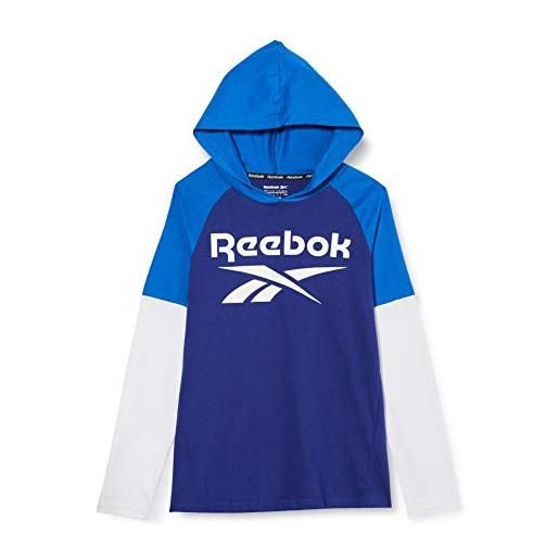 Reebok jersey big intl performance maglietta a maniche corte bambini, bambino, maglietta a maniche corte, j89034rbi, navy, 8 anni