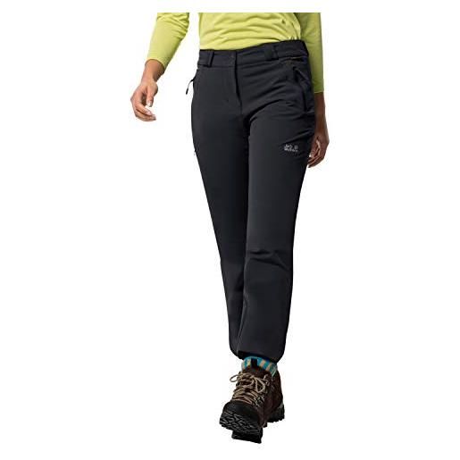 Jack Wolfskin 1503592 - pantaloni termici da donna, taglia 20, colore: nero
