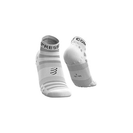COMPRESSPORT pro racing socks v3.0 ultralight run low, calzini da gara unisex adulto, bianco (white), 4 confezione 2