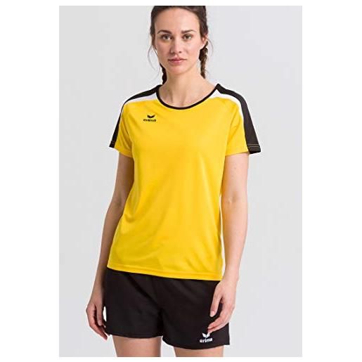 Erima 4043523865028 t-shirt, donna, new navy/giallo/dark navy, 34