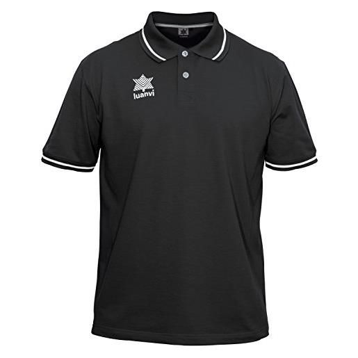 Luanvi 08499_0044, polo a manique corte uomo, nero, xs