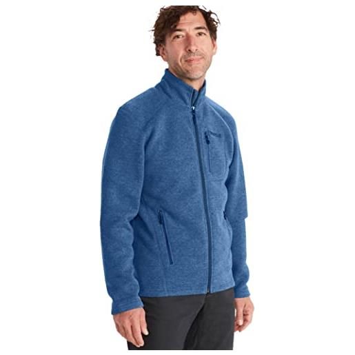 MARMOT giacca da uomo drop line | leggera, felpa in pile, blu indaco, taglia s