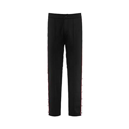 Kappa bilma authentic - pantaloni da uomo, uomo, pantaloni, 304ib50, nero/rosso, xl