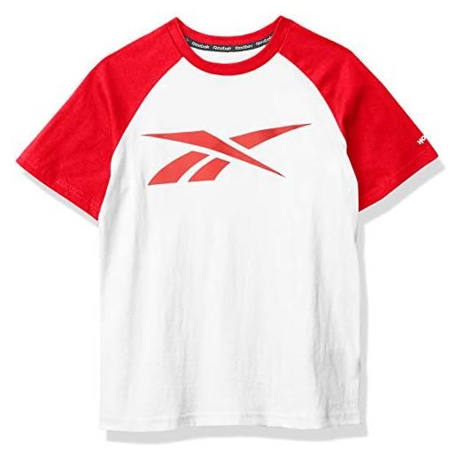 Reebok maglietta big intl - maglietta a maniche corte per bambini, bambino, maglietta a maniche corte, h89037rbi_12, rosso, 12