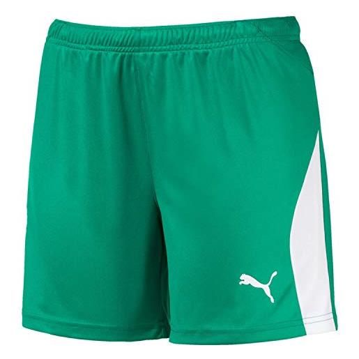 Puma liga shorts w, pantaloni tuta donna, verde (pepper green white), xs