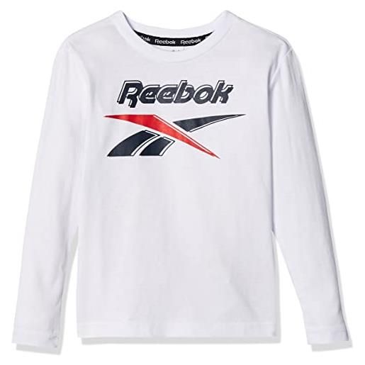 Reebok maglietta lit intl l/s a maniche lunghe per bambini, bambino, maglietta a maniche lunghe, j49065rbi_5_navy, navy, 5