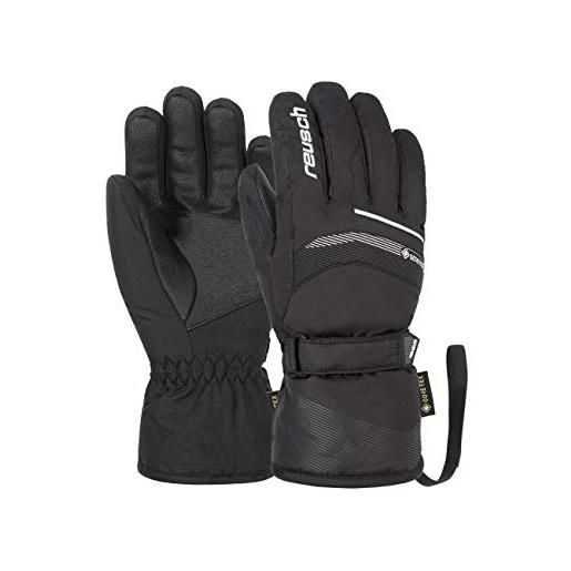 Reusch bolt gtx junior - guanti con dita unisex, design sportivo, colore nero e bianco, 4,5
