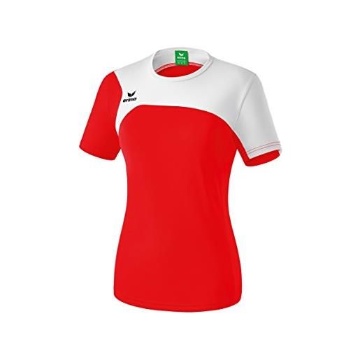 Erima club 1900 2.0, t-shirt donna, rosso/nero, 46