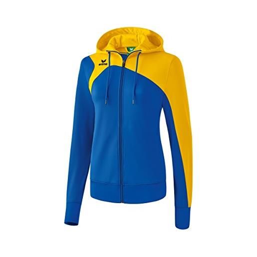 Erima, giacca da allenamento con cappuccio club 1900 2.0 donna, giallo/nero, 44