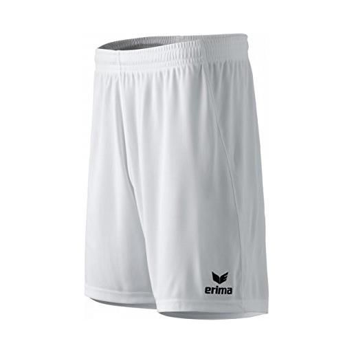 Erima rio 2.0 - pantaloncini da calcio con slip incorporato, da uomo, bianco (bianco), s/m