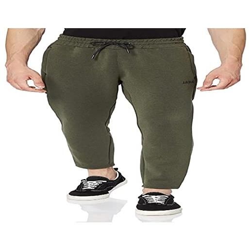 JAKO - jogginghose premium basics, pantaloni da jogging da uomo, uomo, kaki mélange. , xl