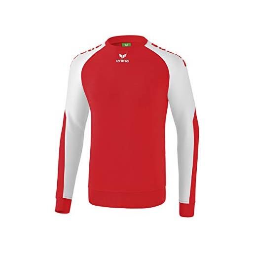 Erima 6071901, felpa unisex bambini, rosso/bianco, 140