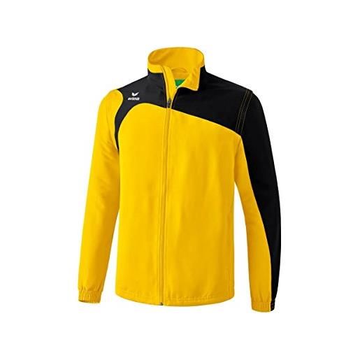 Erima club 1900 2.0, giacca con maniche staccabili unisex - adulto, giallo/nero, xxl