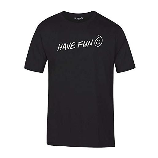 Hurley b have fun s/s, t-shirt bambino, black, l